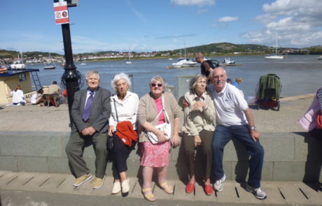 Caregiver assisting a resident